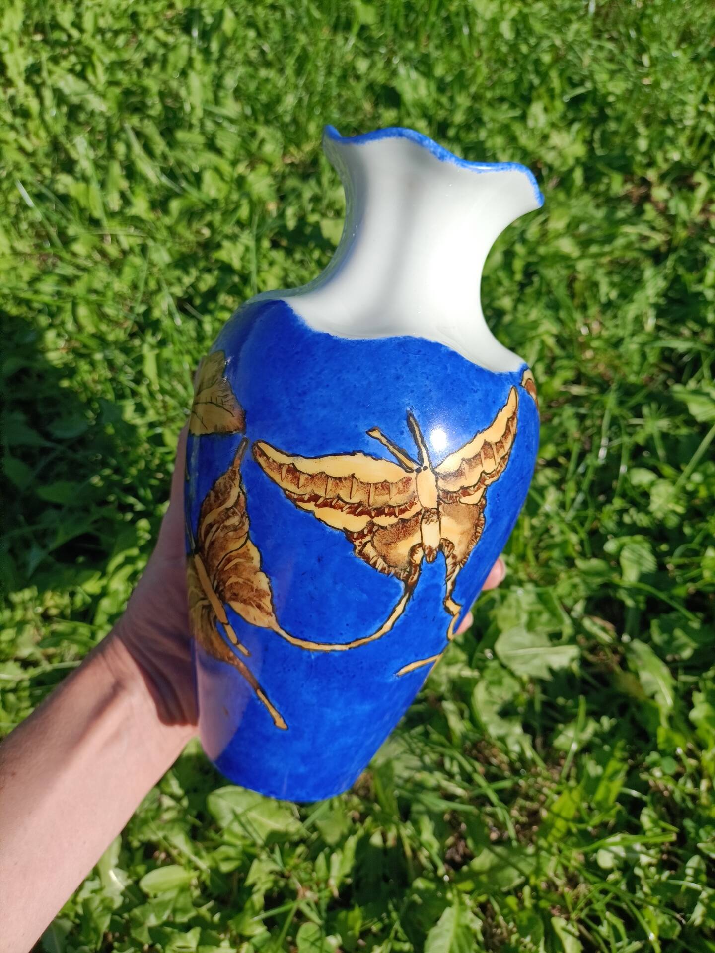 Vase Butterflies Limoges France