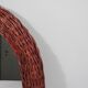 Vintage mirror with wicker border