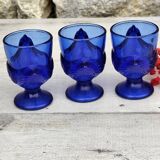 Set of glass hen egg cups