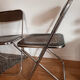 Set of 2 smoked Plexiglas chairs