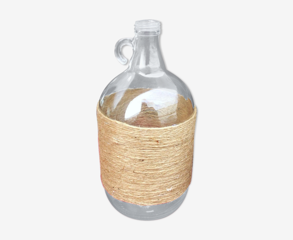 Demijohn 30cm glass and sisal rope