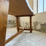 Aranjou farmhouse table in blond elm, 1950s