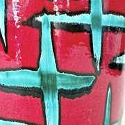 Vintage West-Germany vase by Scheurich with handpainted Bamboo decor