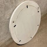 Oval white mirror