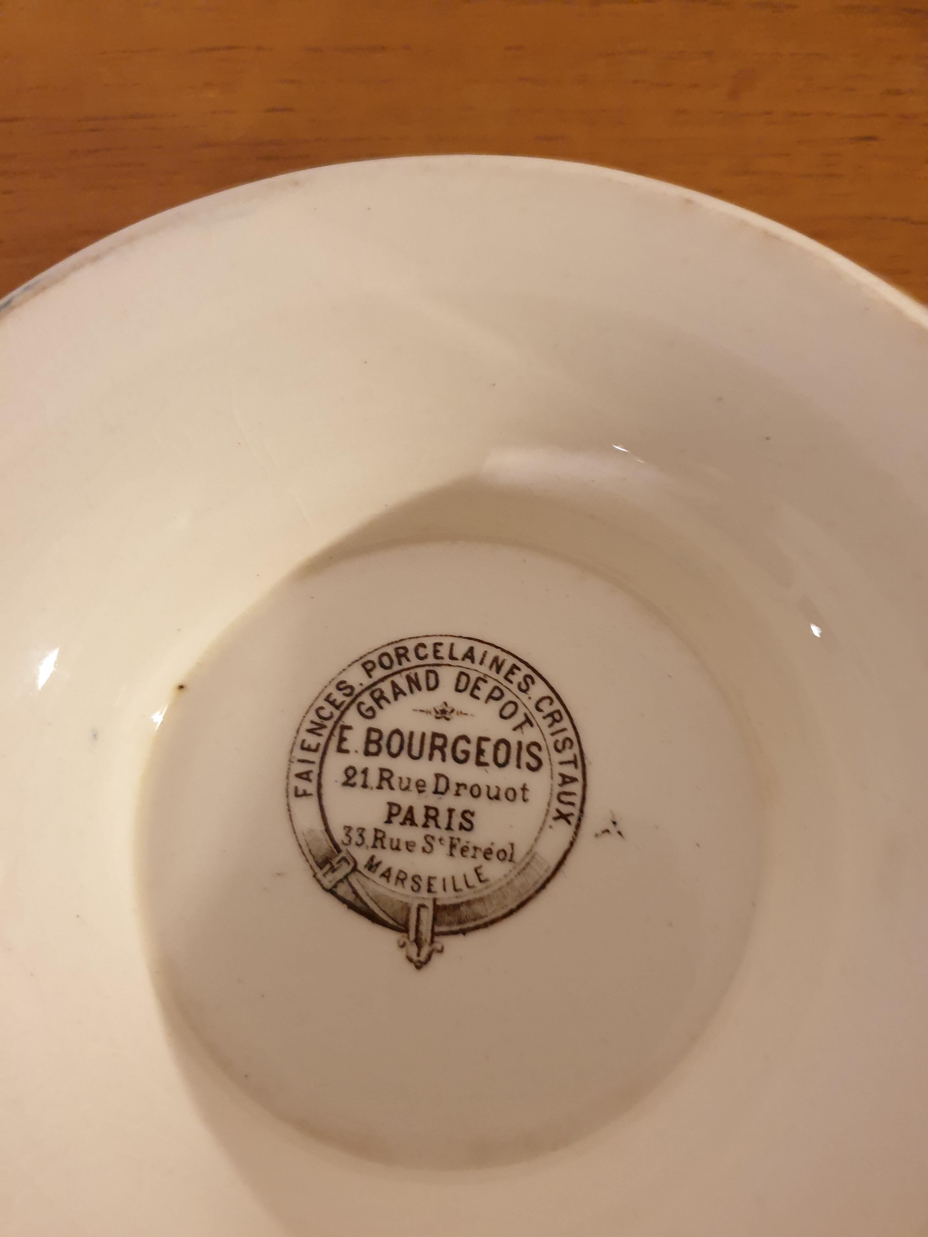 Compotier in earthenware E.Bourgeois