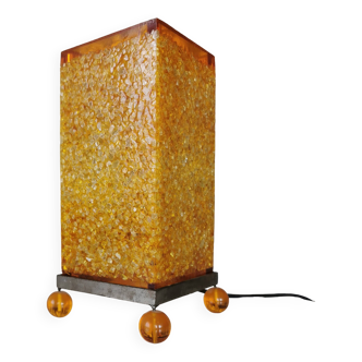 Designer fractal resin lamp 1970