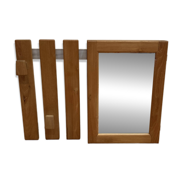 Arrangement / suspended mirror scandinavian design 1960.