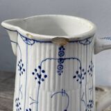 Service à thé ancien Digoin Sarreguemines bleu et blanc