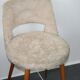 Vintage white barrel chair compass feet 1960