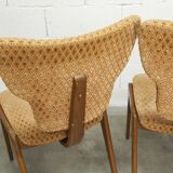 4 chairs and 2 Lounge armchairs by Roger Landault, ABC edition, 1950.