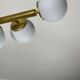 Italian opalglass and brass bubble lamp 1950