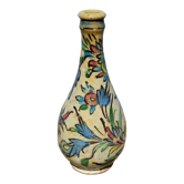 Iznik Turkey siliceous ceramic bottle with floral decoration 19th century