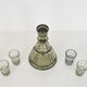Art deco Glass Carafe with six glasses,Bohemia,1930's.