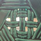 Varnished ceramic trivet from Vallauris and 2 bottle coasters.