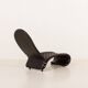 Chaise longue en cuir noir Verner Panton pour Fritz Hansen, années 1970.