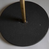 Scandinavian teak and brass floor lamp