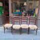Lot de 4 chaise paillage