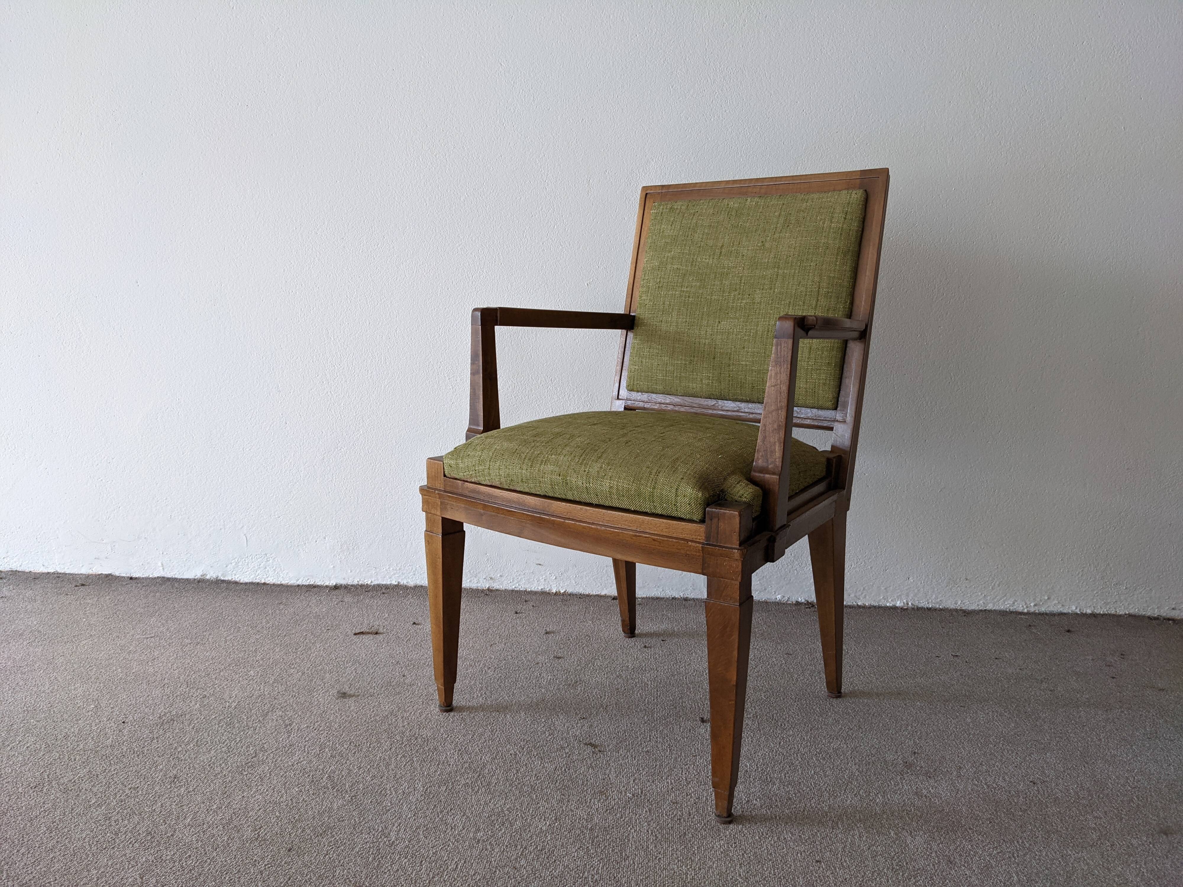 4 walnut bridges armchairs