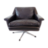 Esa 802 black leather armchair by werner langenfeld