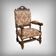 Ornamental armchair in oak, Louis XIII style – Early 20th century
