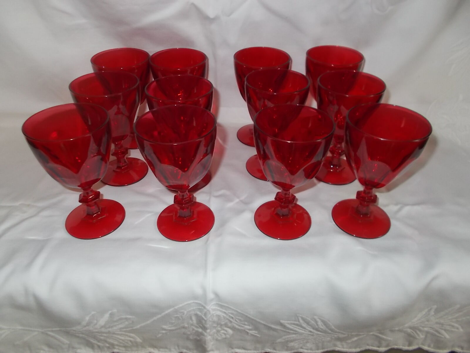 Lot 12 stemmed glasses