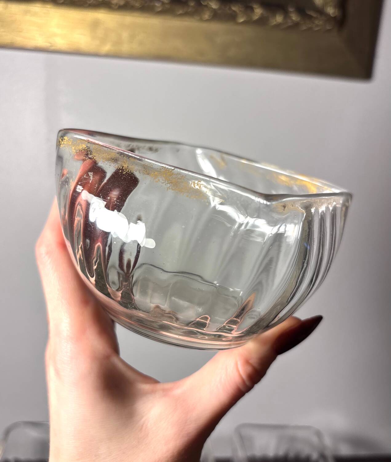 Daum cups 9p. Venetian Ribs