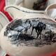 Coffee service keraluX boch Freres Belgium peasant scenes art deco