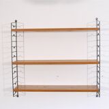 Scandinavian vintage shelf in teak "string" 1960
