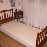 Head and footboard + box spring + bedside table