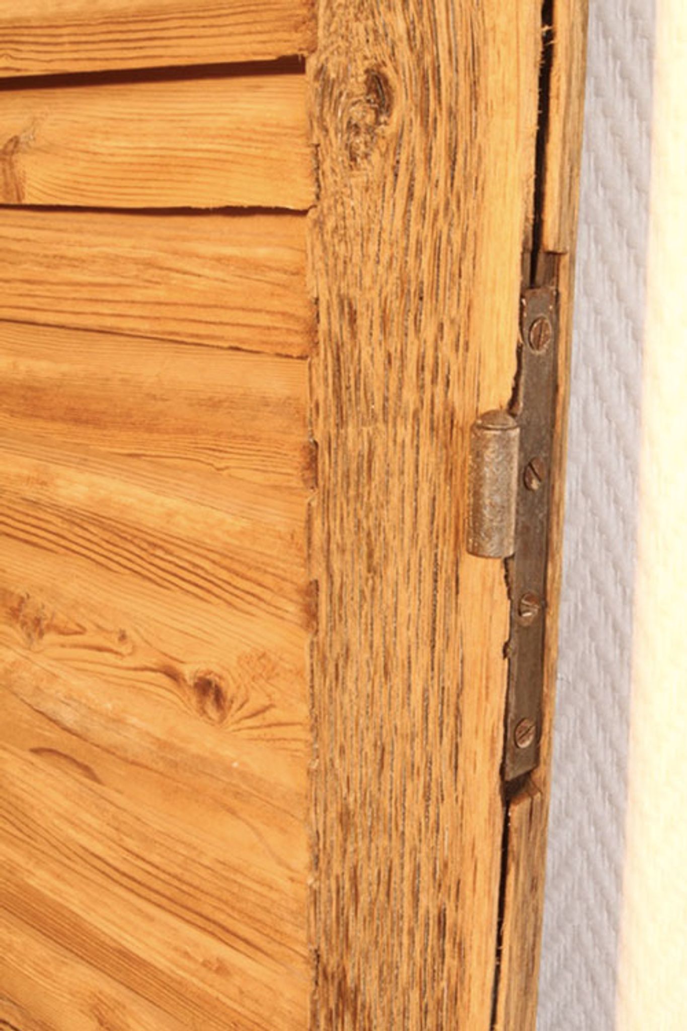 Pair of pickled wooden shutters