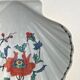 Paris porcelain shell-shaped pocket emptier with vintage poppy decoration