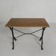 Bistro table with an oak top on a cast iron base, 1930s.