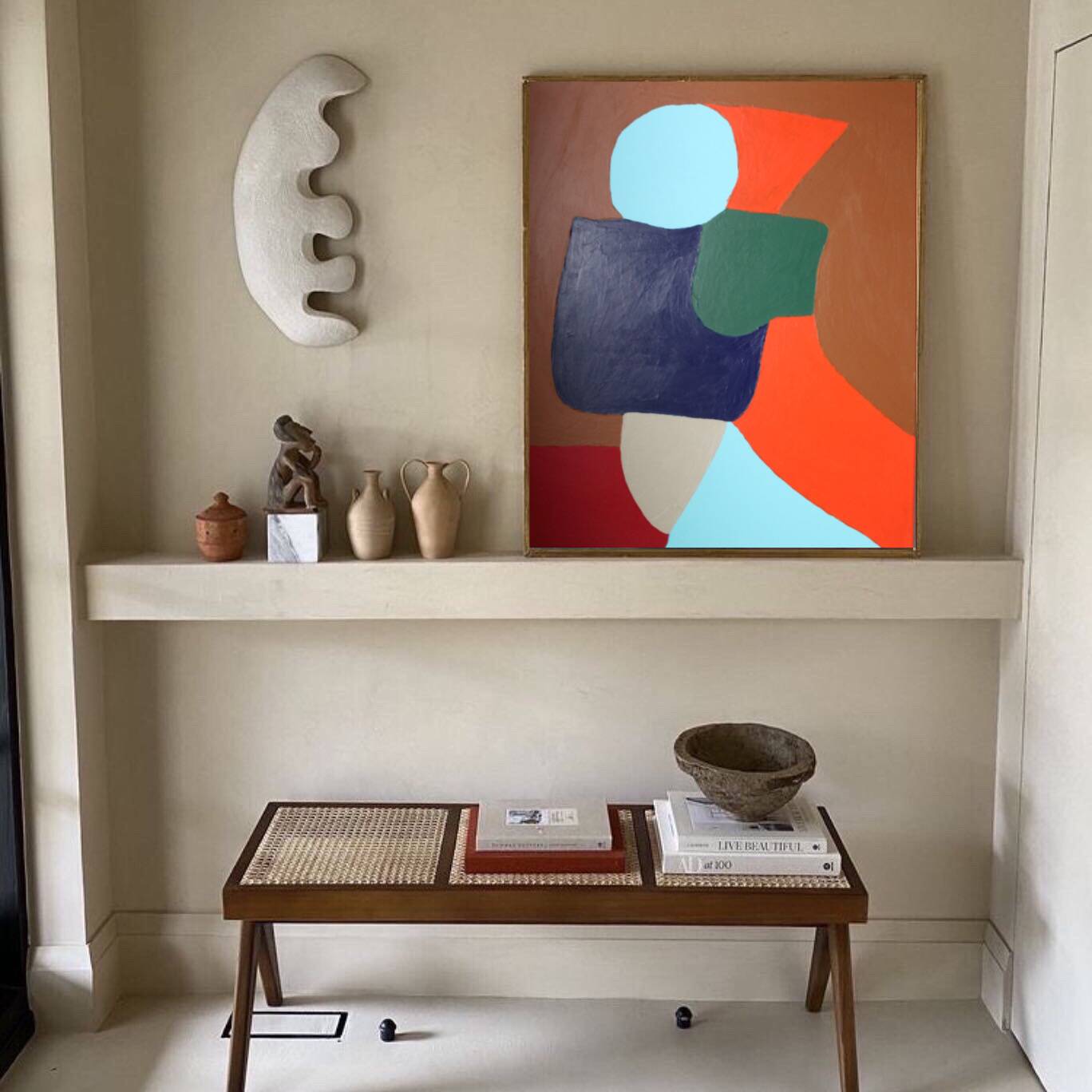 Colorful abstract painting "obnubilated" limited series