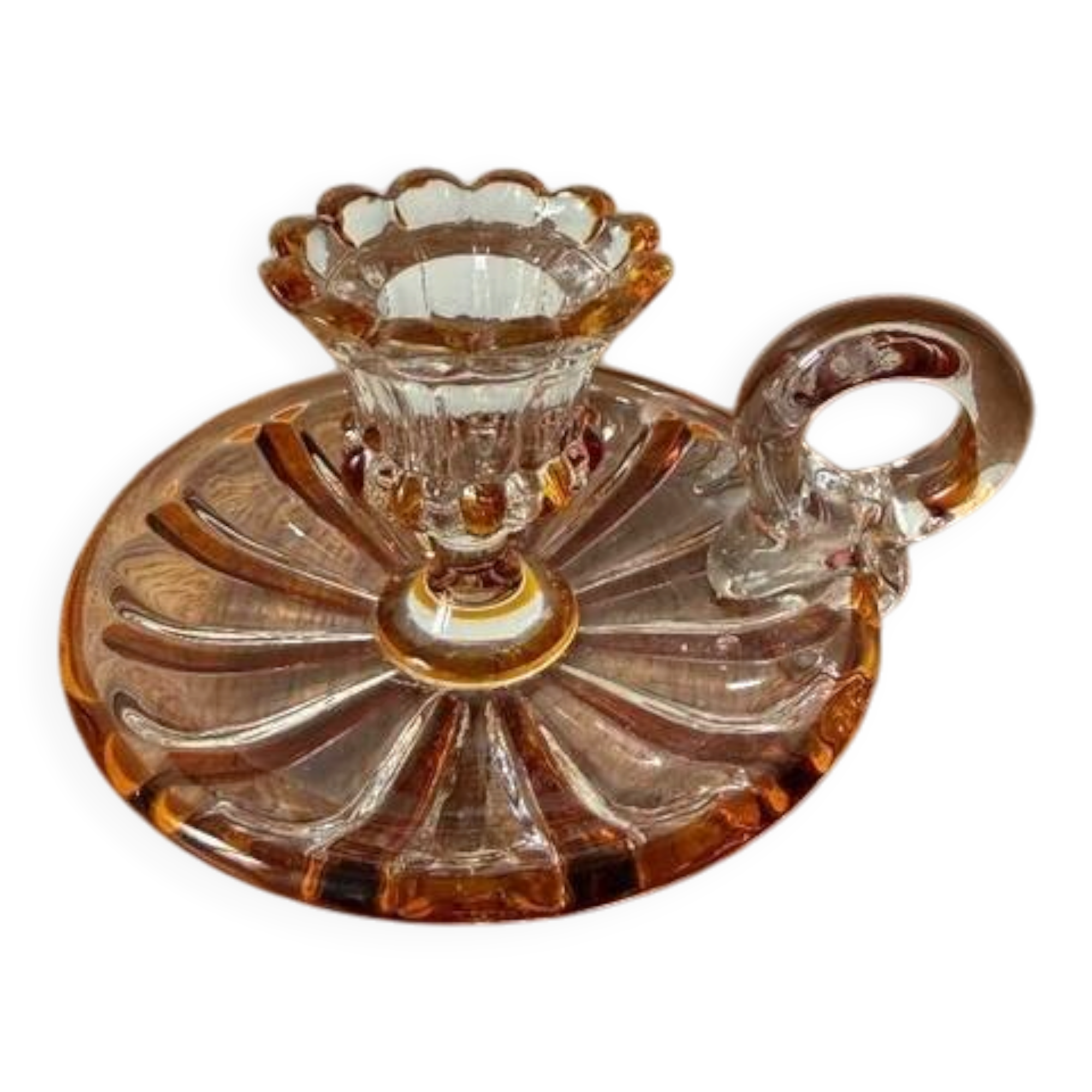 Handheld Candle Holder in Bohemian Crystal – Vintage Charm