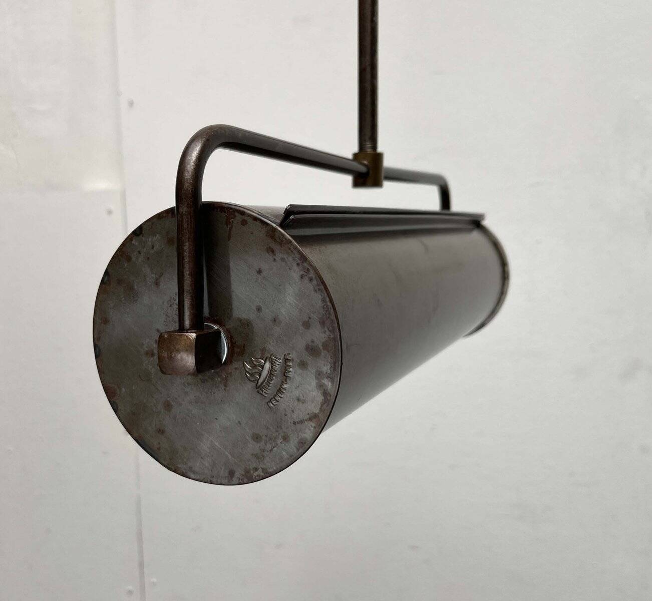 Lampes de plafond industrielles allemandes modernes du milieu du siècle de Hillebrand Leuchten, lot de 2