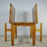 Vintage scandinavian pine drop-leaf dining table, edvin helseth, norway 70s