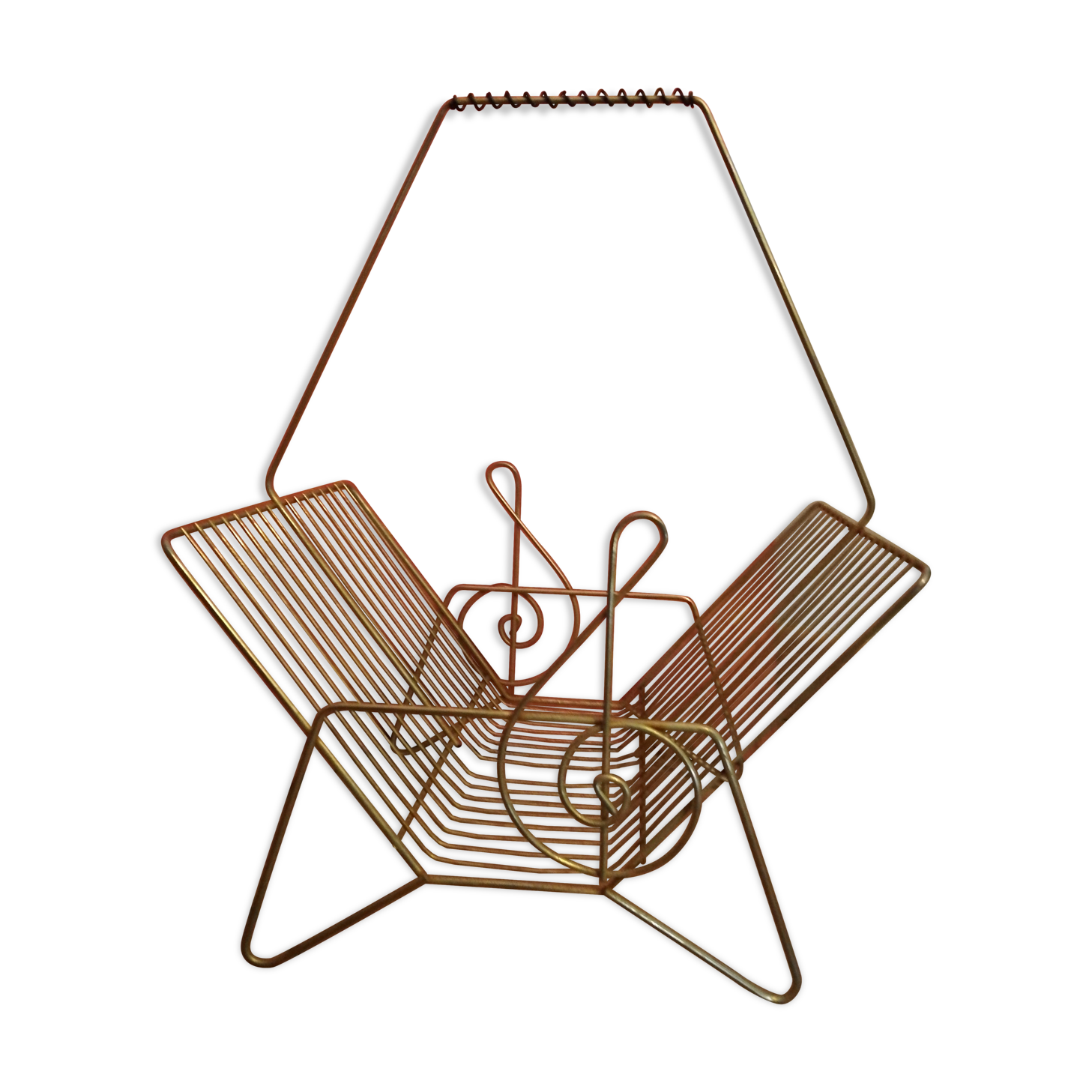 Gold metal vinyl holder and floor key