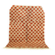Beni Ouarain checkerboard rug Grey/Brown