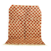Beni Ouarain checkerboard rug Grey/Brown