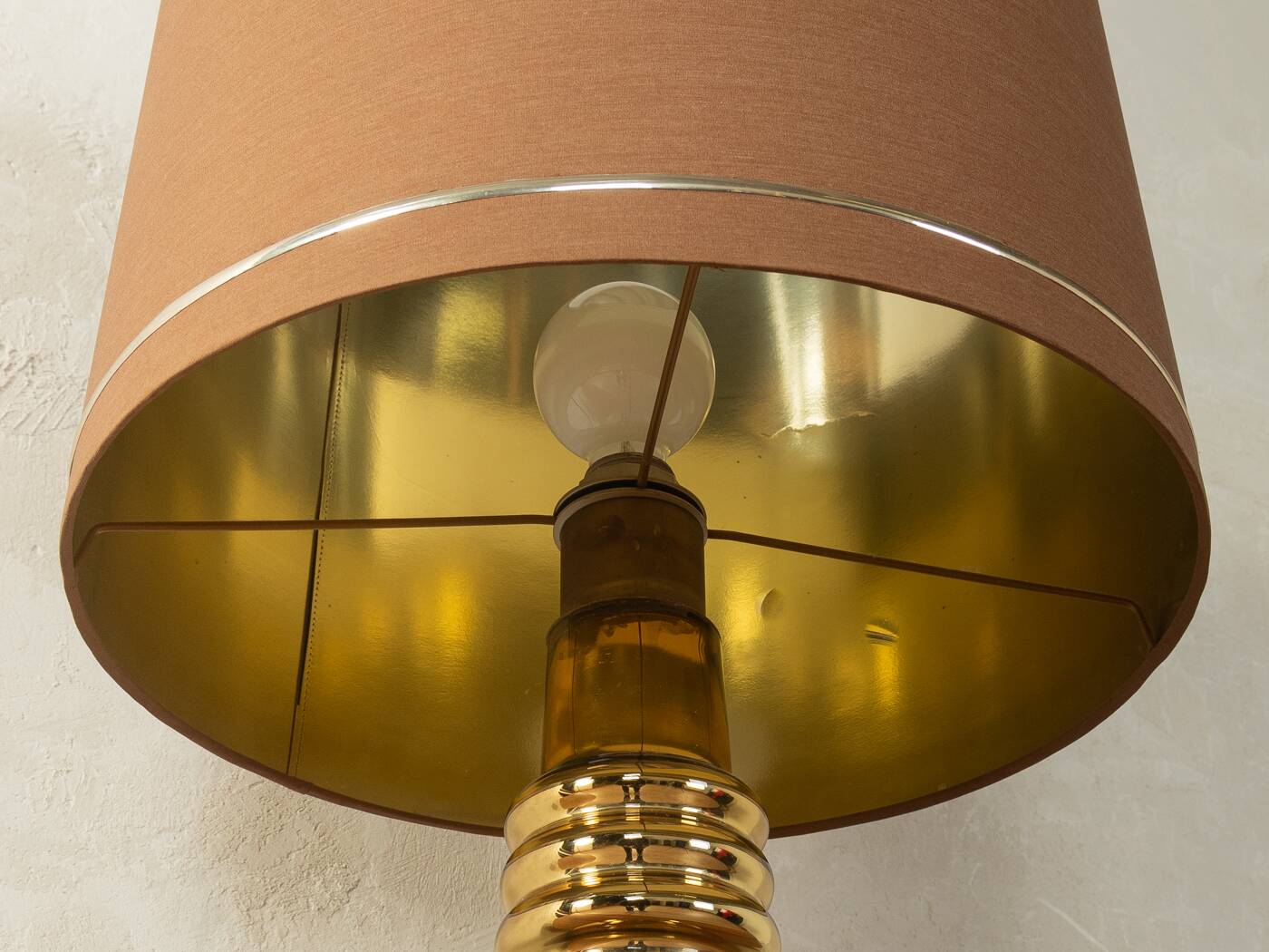 1970s Glass Table Lamp