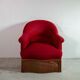 Fauteuil crapaud rouge
