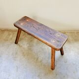 Brutalist oak bench