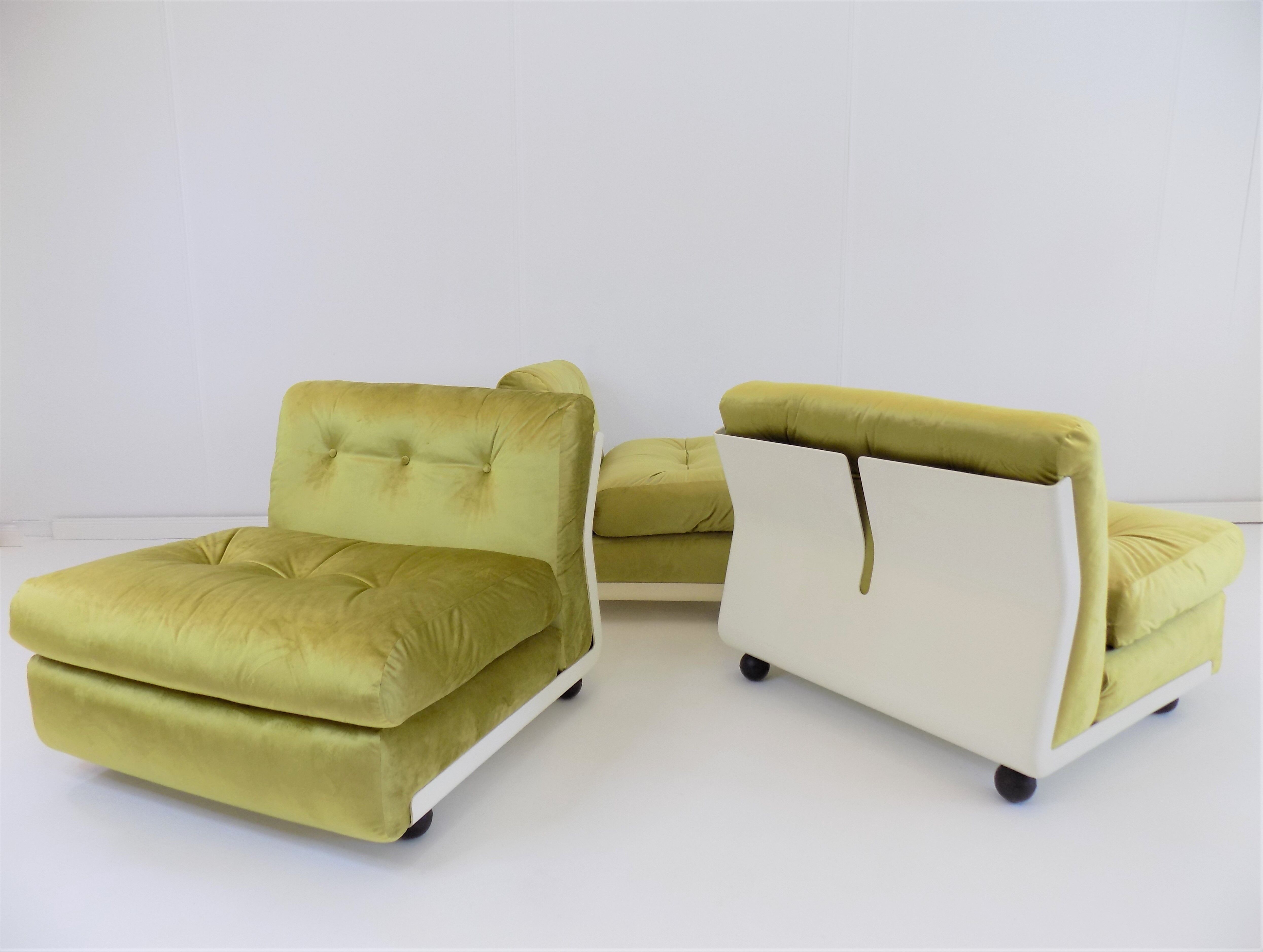 Ensemble de 3 chauffeuses par Mario Bellini, C&B Italia Amanta