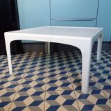1970s square fiberglass coffee table
