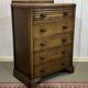 1950s English Art Deco oak chest of drawers