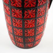 Vase en céramique Fat Lava avec texture en relief, poterie ouest-allemande, années 1970.