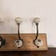 Coat Hook Rack 4 Ceramic Hooks Vintage Rustic