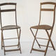 Pair of antique french folding chairs