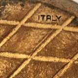 Italian cup golden wood blue