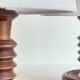 Pair of vintage wooden lamps
